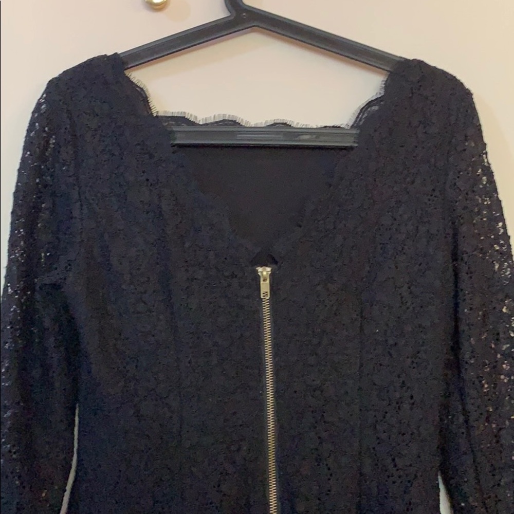 Adrianna Papell Lace Dress with 3/4 sleeve - Picture 5 of 6